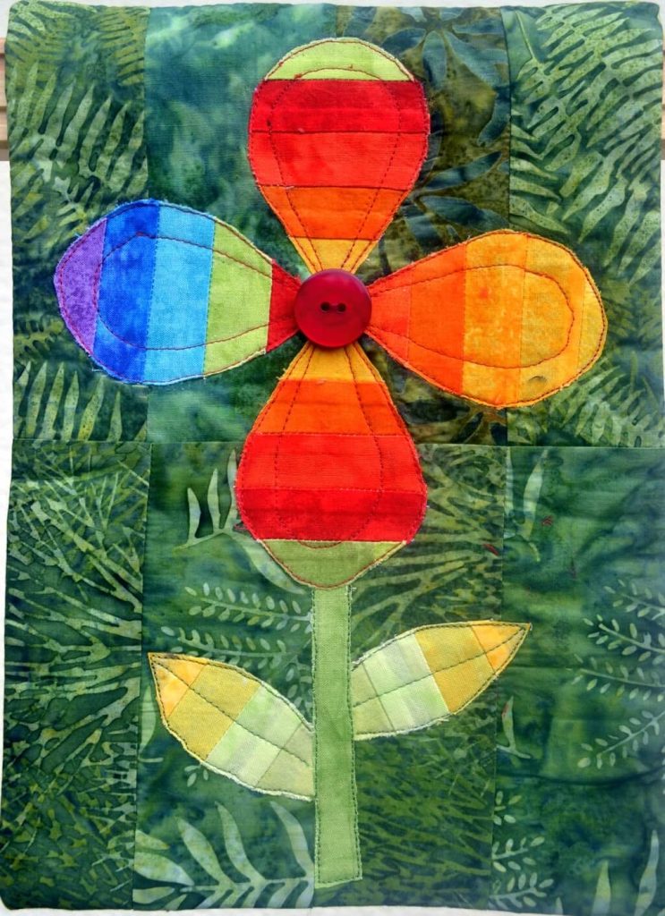 patchwork gilde austria quiltfest Schaller Laura Meine Regenbogenblume