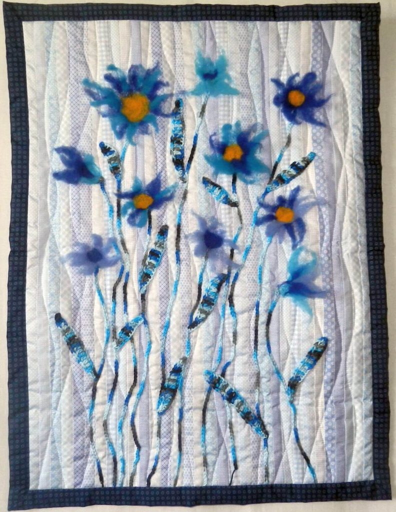 patchwork gilde austria quiltfest Evelyn Dobler Blaue Blumenwiese