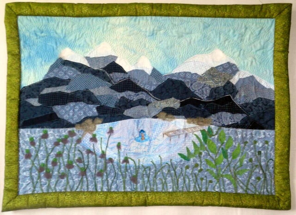 patchwork gilde austria quiltfest Evelyn Dobler Blaue Landschaft