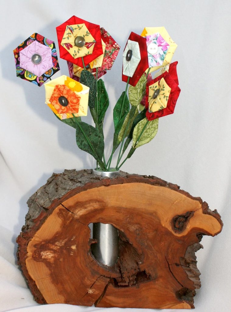 patchwork gilde austria quiltfest Heidi Spacil Vase mit Blumen