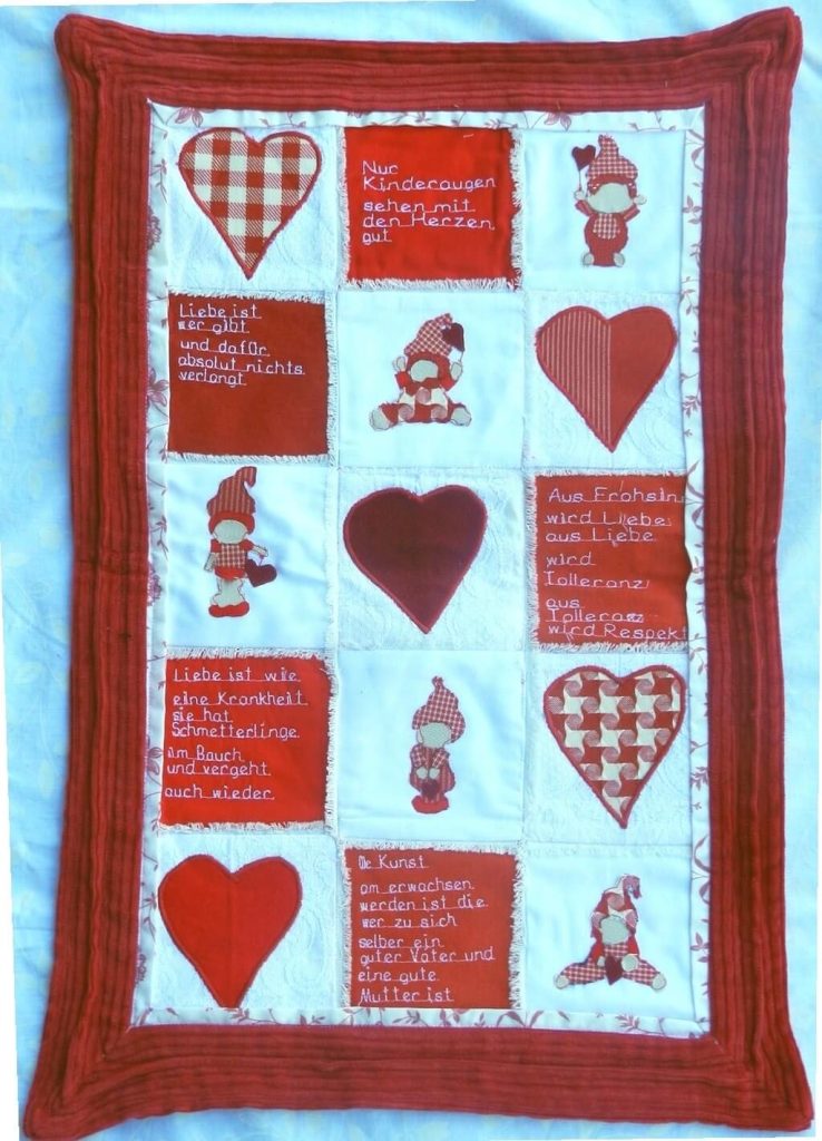 patchwork gilde austria quiltfest Manfred Luginger Rot und Weiß
