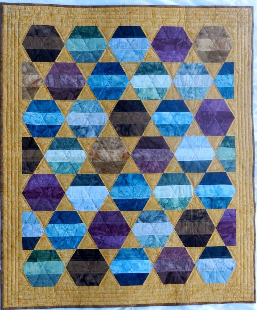 patchwork gilde austria quiltfest Sabine Feichtinger Spielerei mit Streifen und Dreiecken